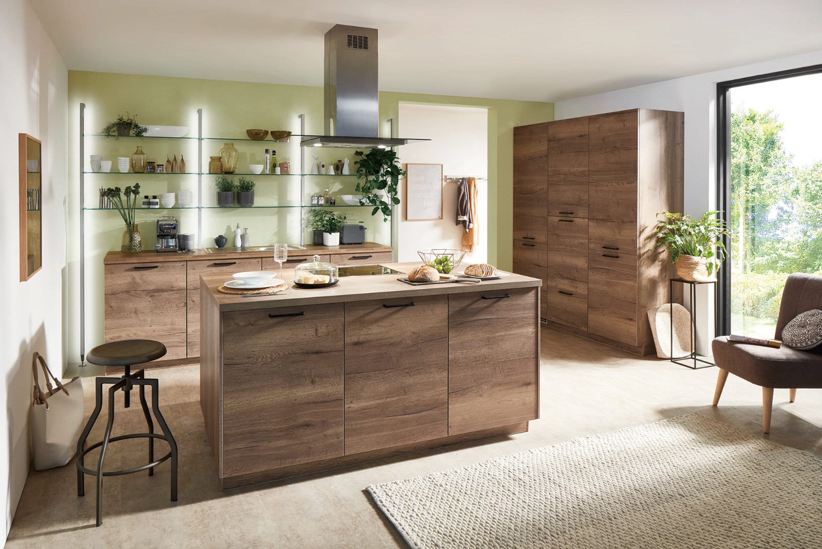 Nobilia Modern Wood Kitchen With Island 2021 | Lead Wolf, Peterborough